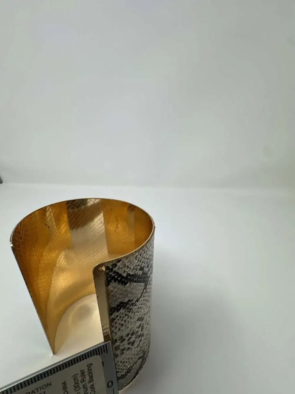 Paparazzi Serpent Shimmer Faux Snakeskin Wide Cuff Bracelet